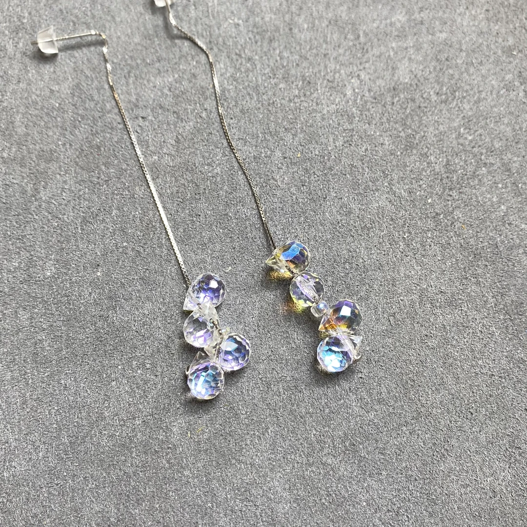 非金属玻璃耳饰 925银耳线  【BL0021】