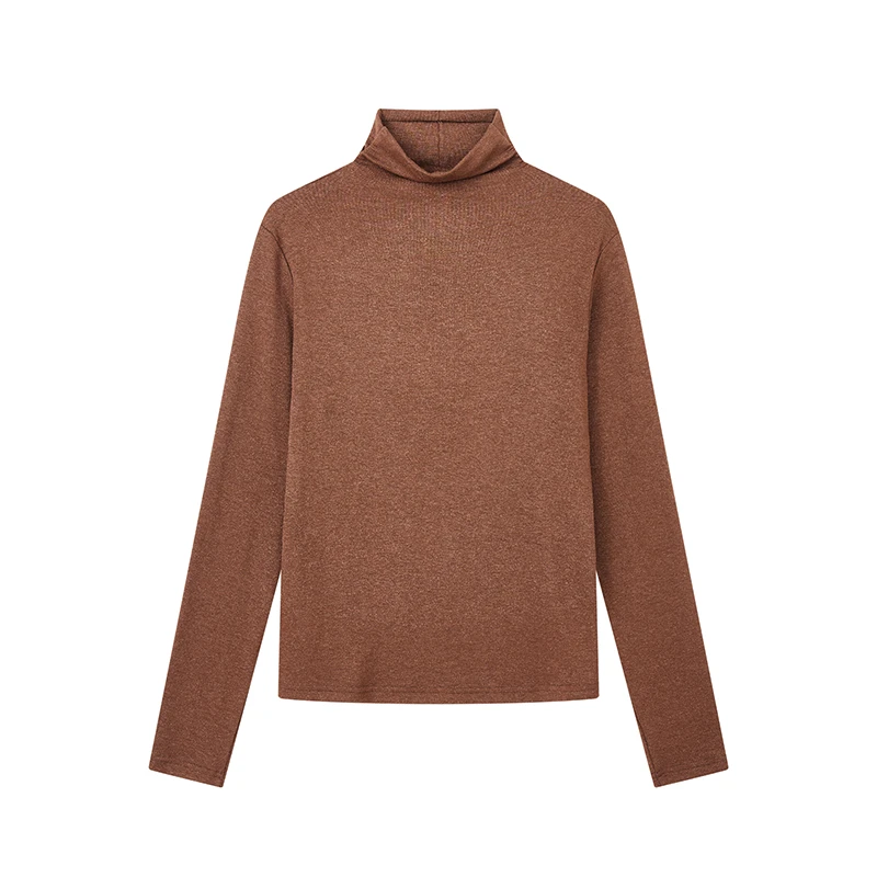 【达人专享】简约通勤针织衫纯色半高领百搭上衣女D10AXN9634