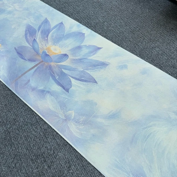 【纳米蓝莲花长卷】大风堂特制涂层半生熟书法国画作品宣纸