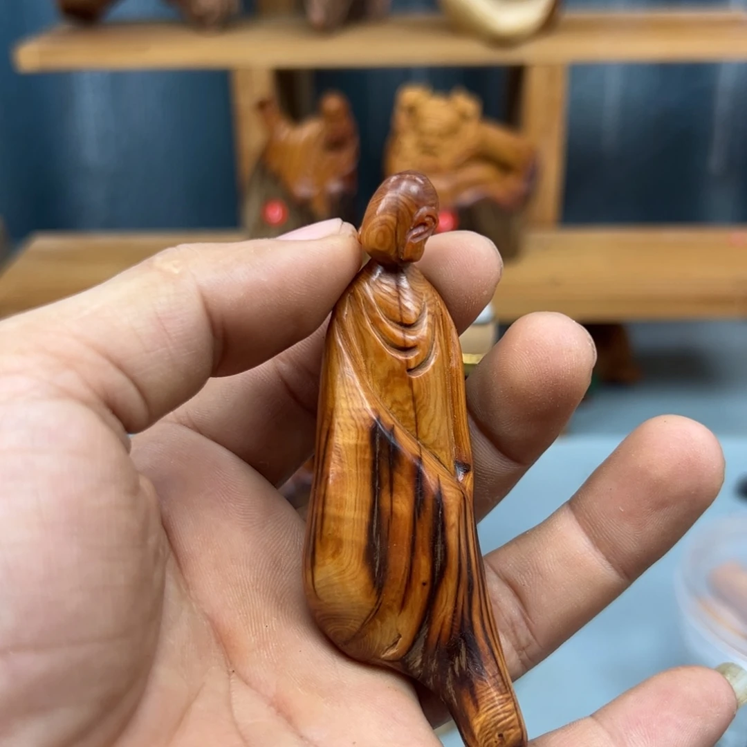 缘***福木崖柏木摆件手把件