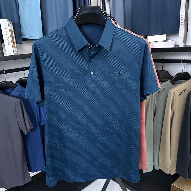 1啄木鸟T恤薄款修身白色休闲透气polo夏季印花衬衫商务商务休闲