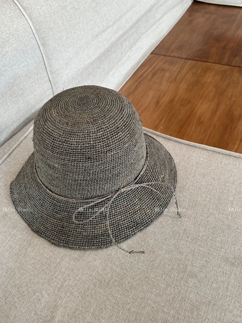 【拉菲草渔夫帽】度假风帽子显脸小夏天遮阳帽凉快草帽