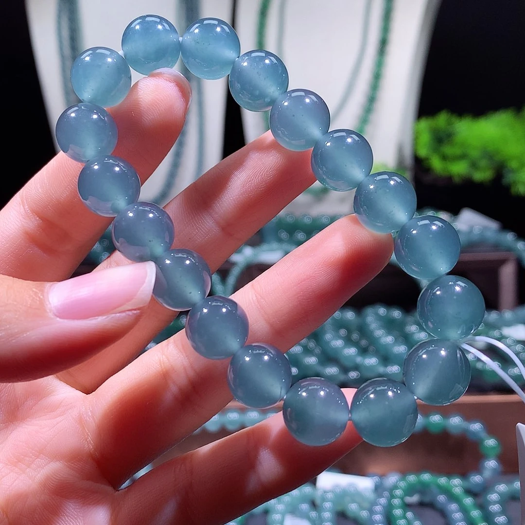 翡翠未镶嵌手链天然a货翡翠手串11.5