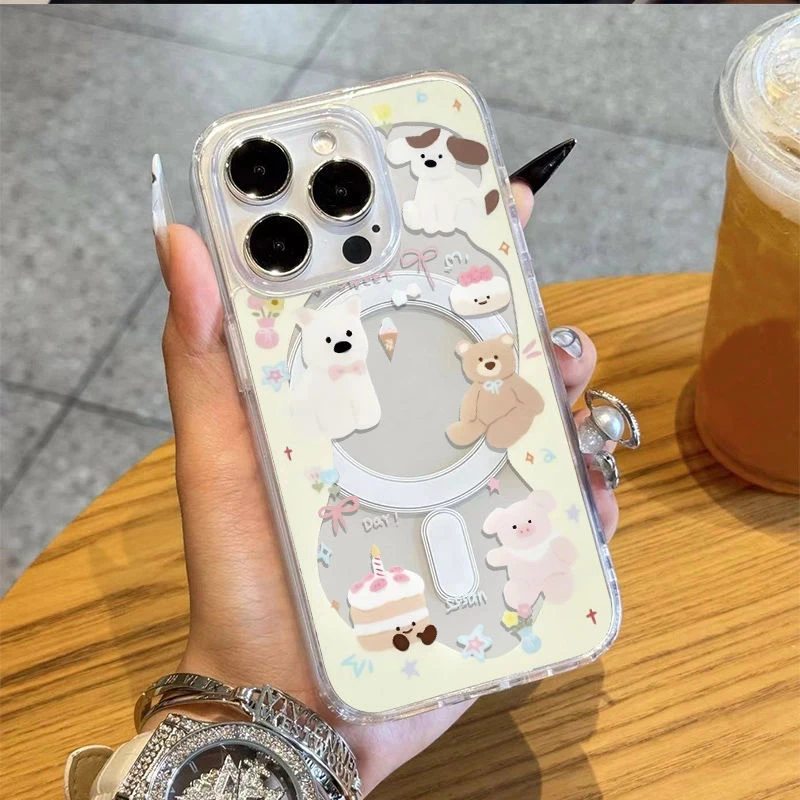 网红同款物适用苹果16pro手机壳iphone15保护套14pro磁吸兰知春序