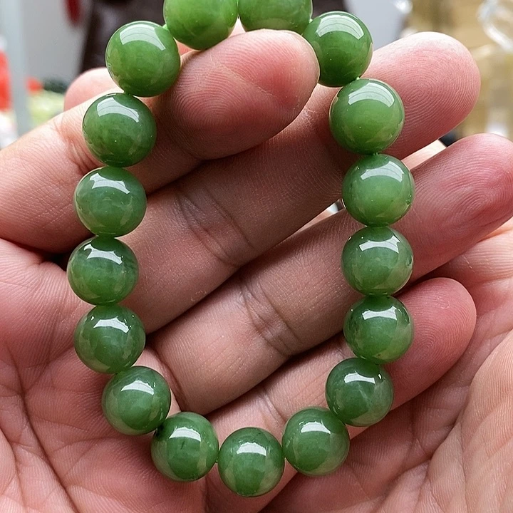 【闪购商品】未镶嵌手串和田玉12碧玉