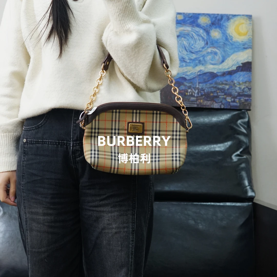 95新 BURBERRY/博柏利 巴宝莉/格纹单肩包/FYSP01426522/6522