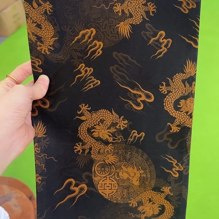 蚕丝新款双龙戏珠37×21小片