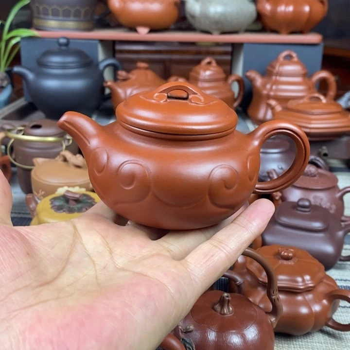 茶壶紫砂仿古如意120-220cc原矿朱泥特价