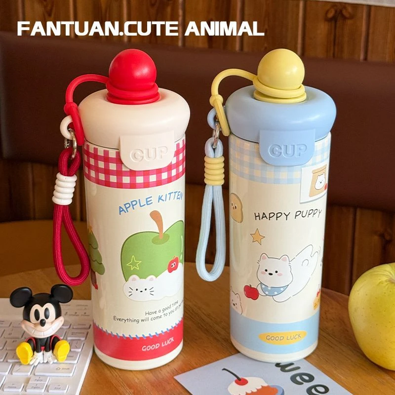 316不锈钢内底保温杯女生高颜值水杯大容量便携学生儿童杯户外LW