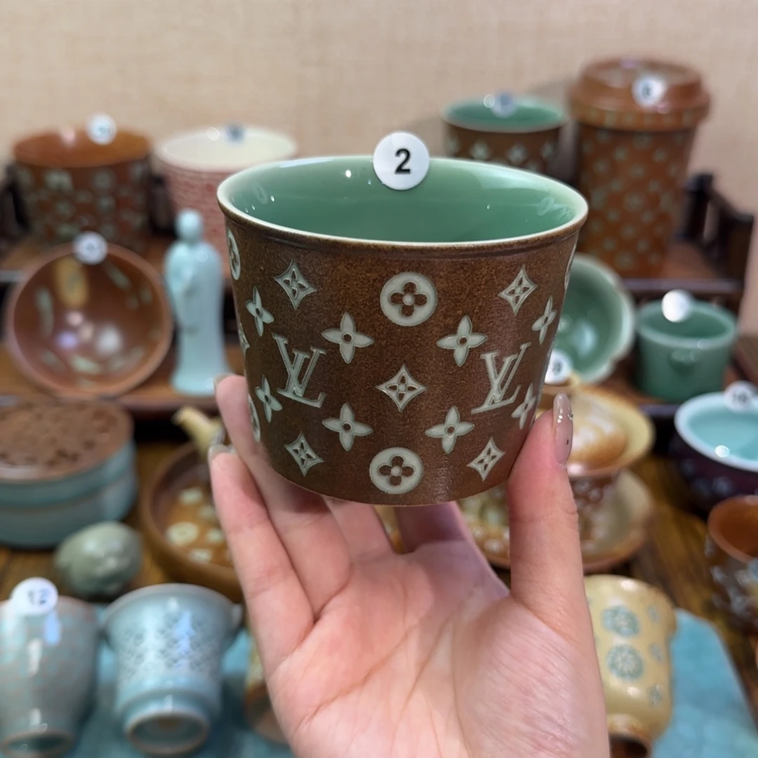 圆***滚龙泉青瓷小满青瓷