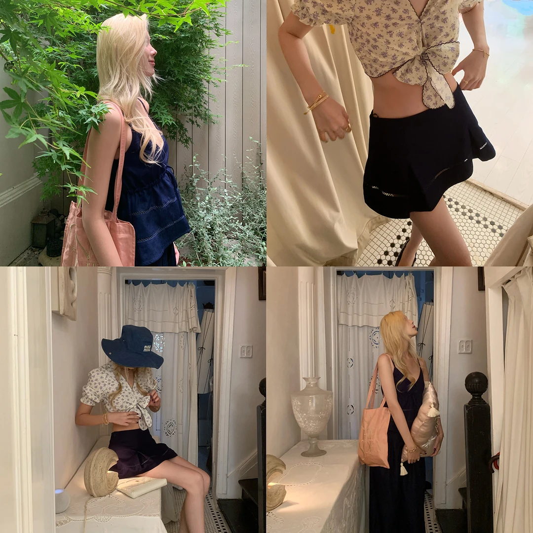 8uioio【清仓】尼斯假日 吊带半身裙休闲套装 K50651335 K50651781