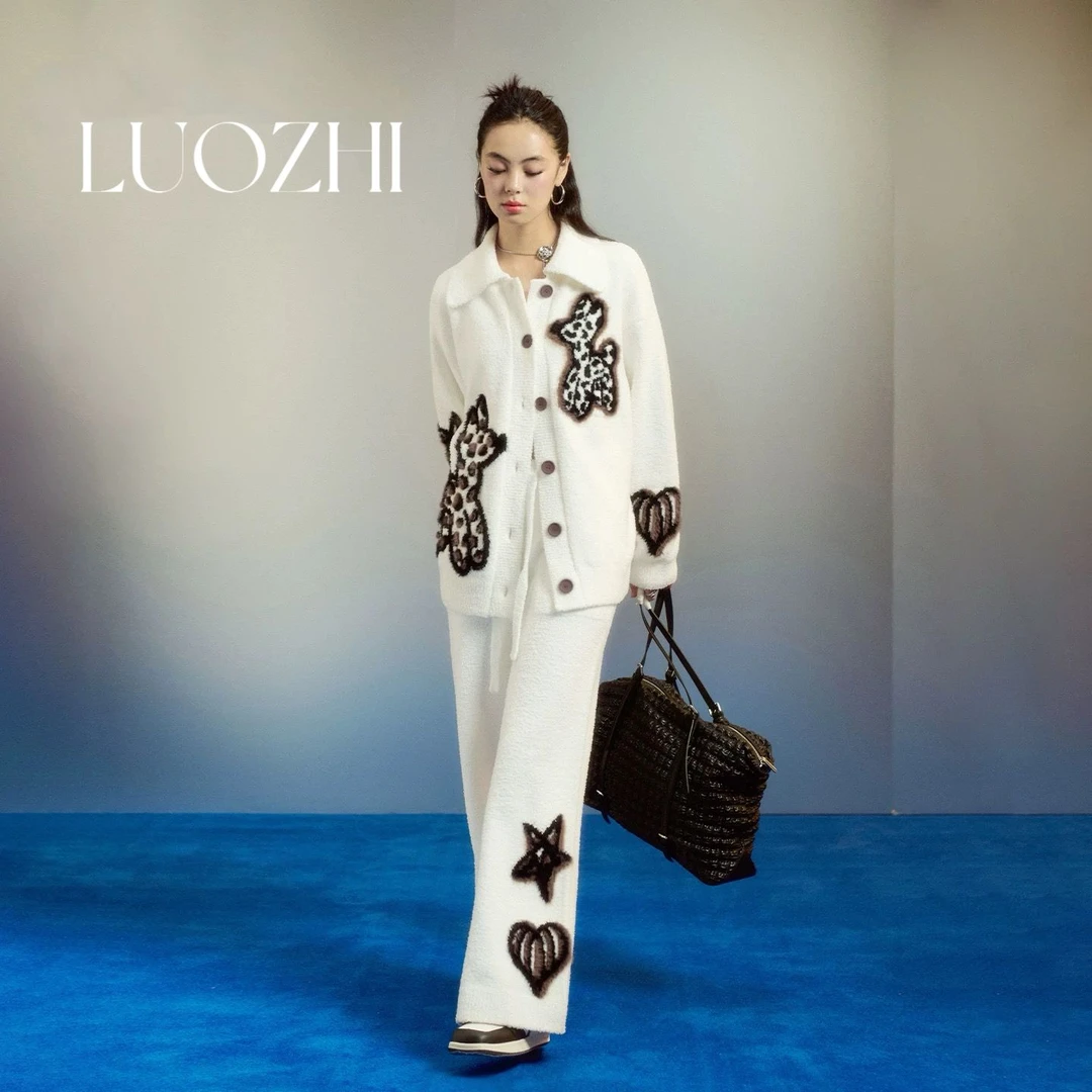 【昕昕严选】LUOZHI罗芝·高定款双面色织半边绒家居套装LZ214