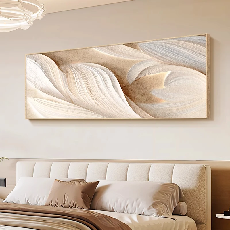 奶油风主卧室床头装饰画抽象轻奢高级感房间客厅沙发背景墙壁挂画