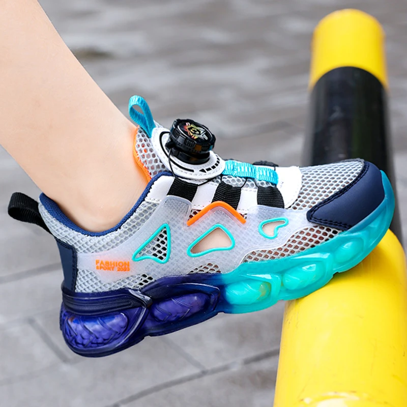 36l℃断码男童凉鞋2025夏季儿童运动单网鞋中大童男孩网面透气鞋