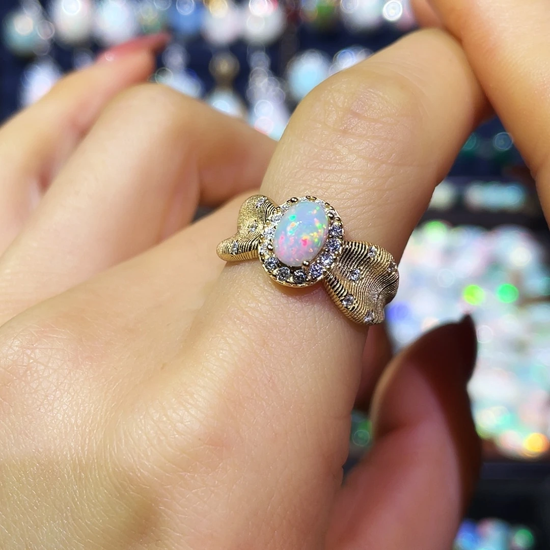 欧泊银S925镶嵌戒指