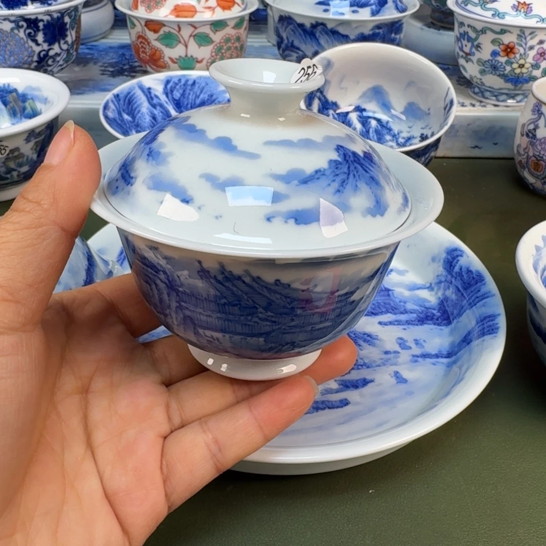 陶景德镇纯手绘茶具圆圆256