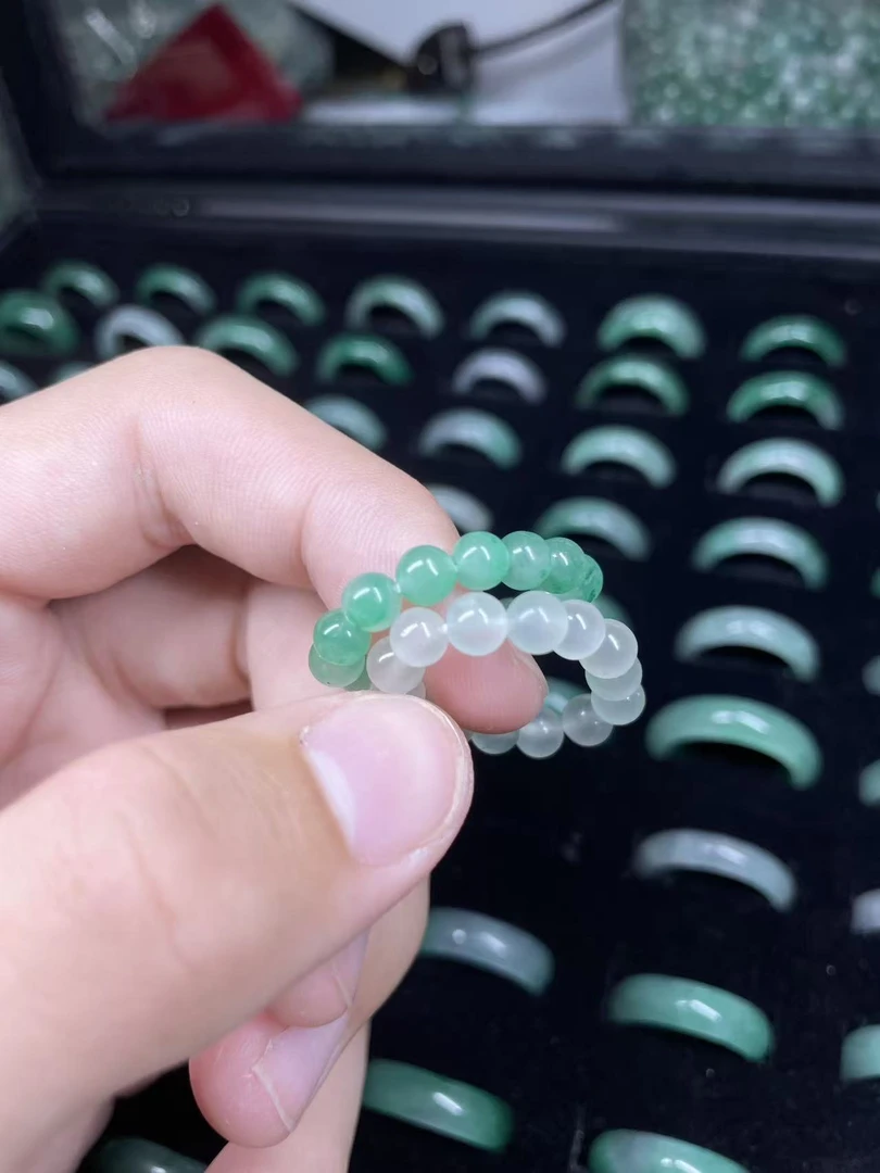 非洲翠戒指弹力绳款福利品，卡5珠，多样性发货直播拍
