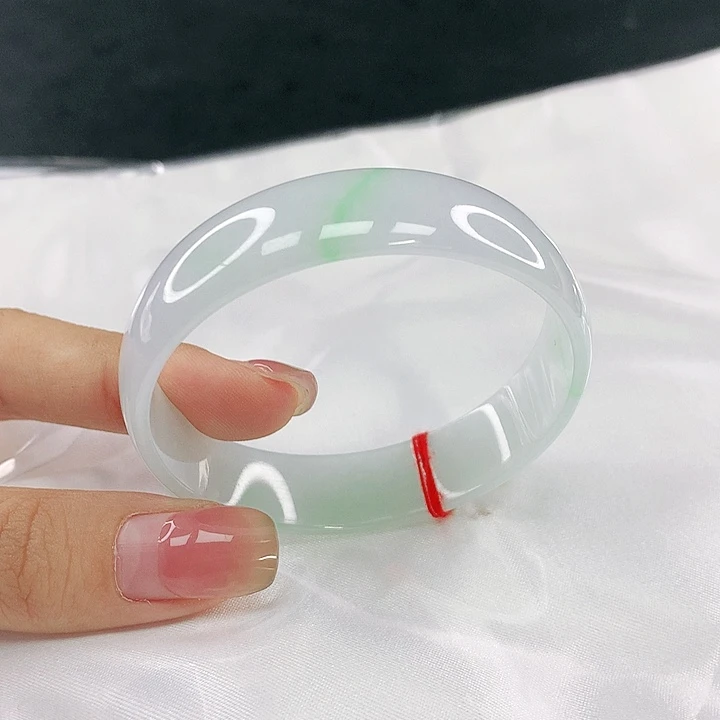翡翠未镶嵌手镯圈51，05073