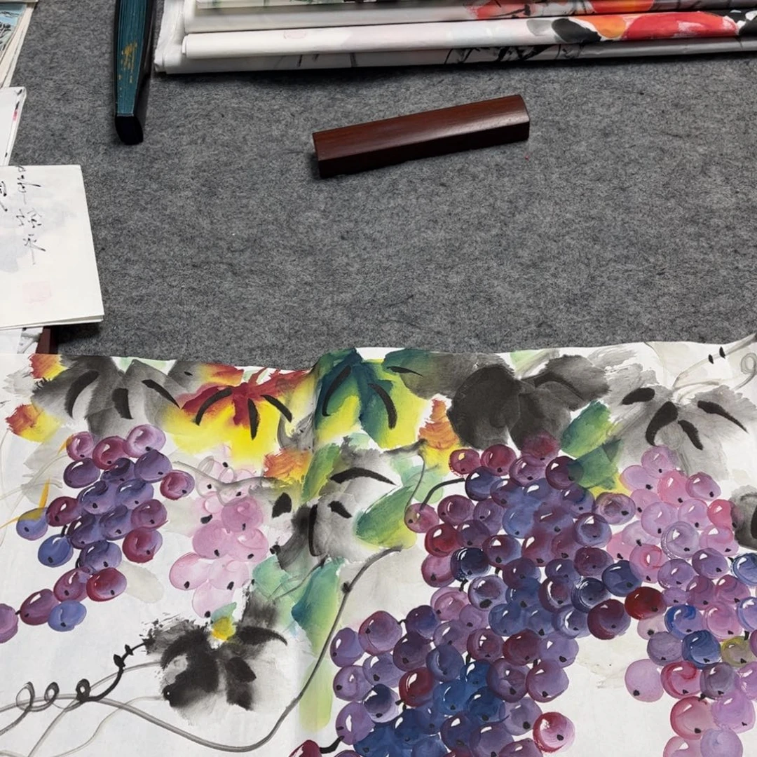 国画12.12纯手绘无边框作品