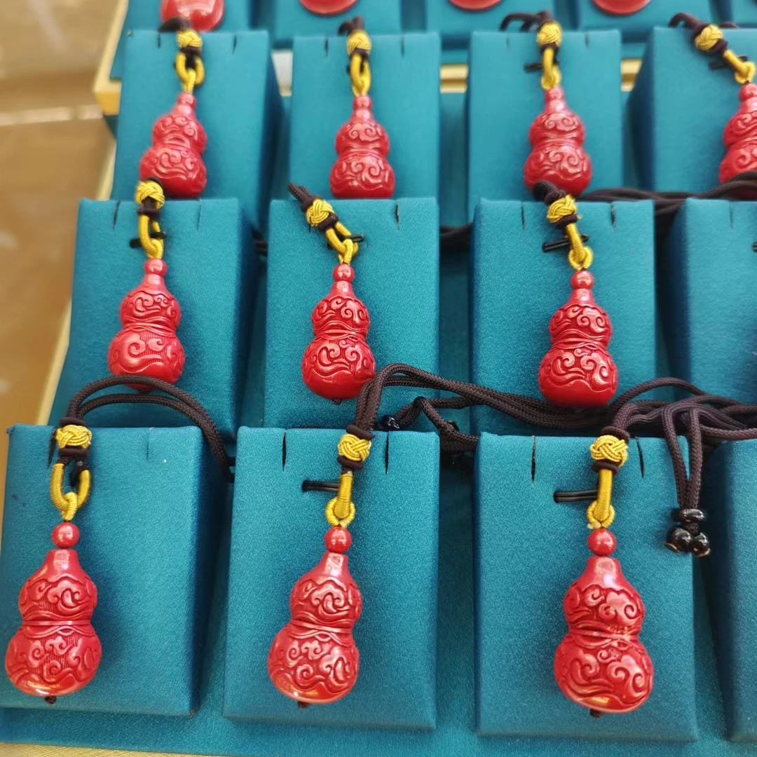 天然辰砂含辰砂工艺品朱砂葫芦吊坠/多样性发一件