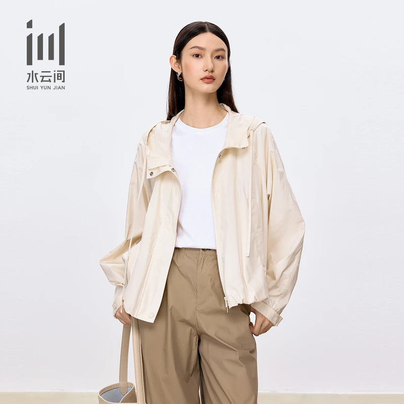 水云间连帽领休闲风宽松显瘦风衣夹克外套2025秋季新款12530603