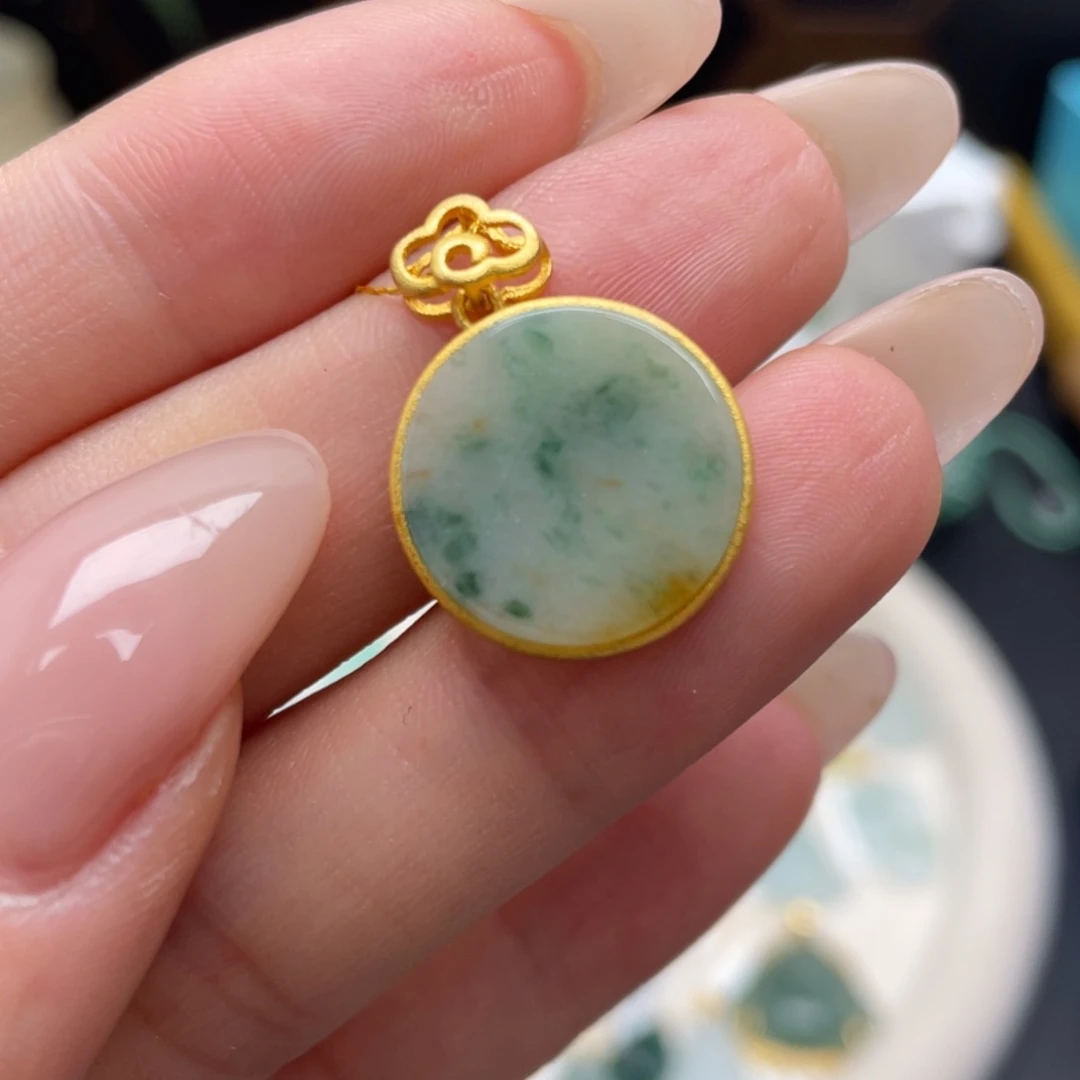 翡翠银S925镶嵌颈饰