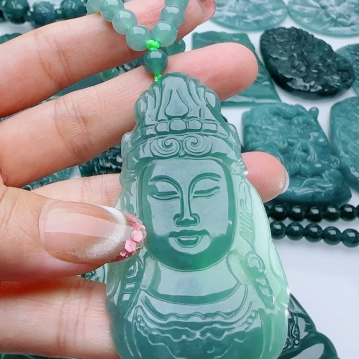 翡翠未镶嵌颈饰多样性发货天然A货翡翠