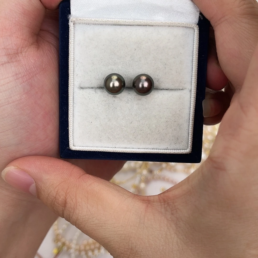 耳饰海水珍珠18K金镶嵌