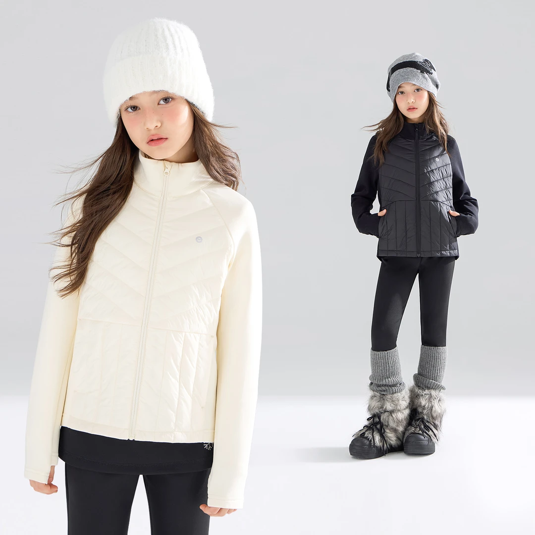 MUCMUKN【3M新雪丽棉】拼接针织棉服外套男女童冬新款M54ZM5316