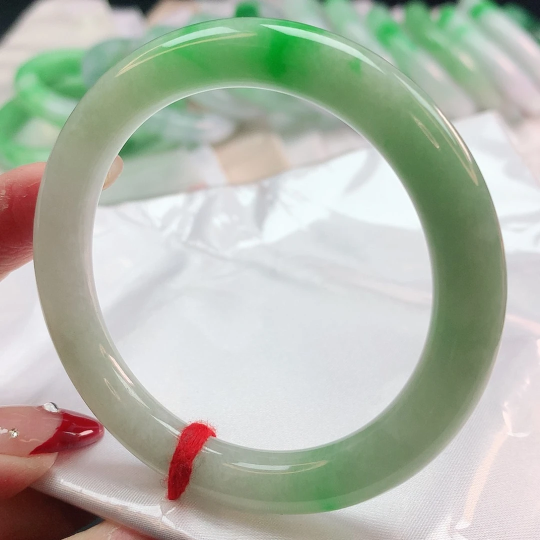 翡翠手镯未镶嵌1594圆条54