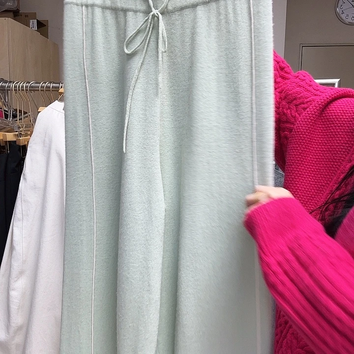 有尾羊毛裤绿色11