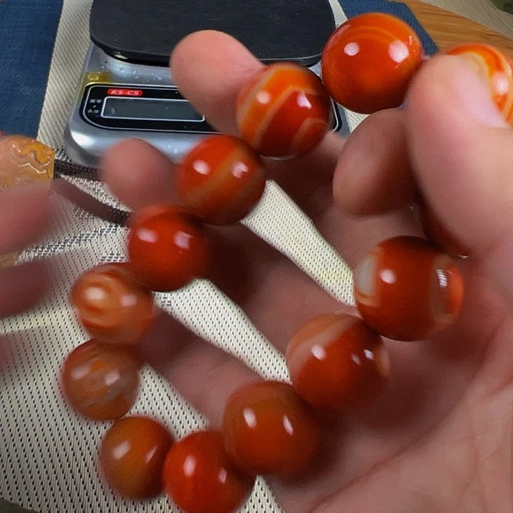 用***9玛瑙/玉髓未镶嵌手链