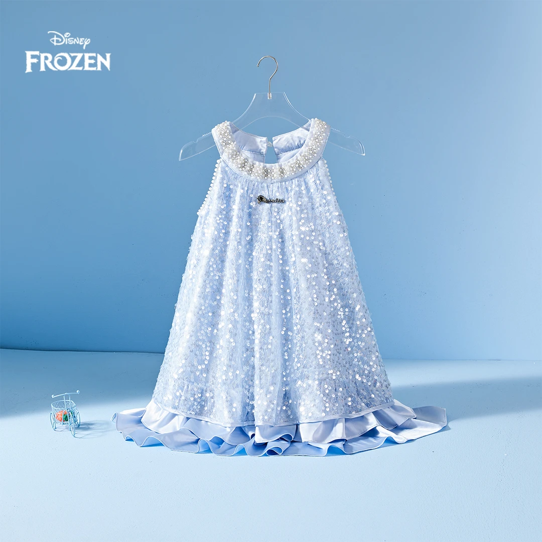 Disney/迪士尼冰雪奇缘夏季公主裙2025年夏装礼服童装女童连衣裙