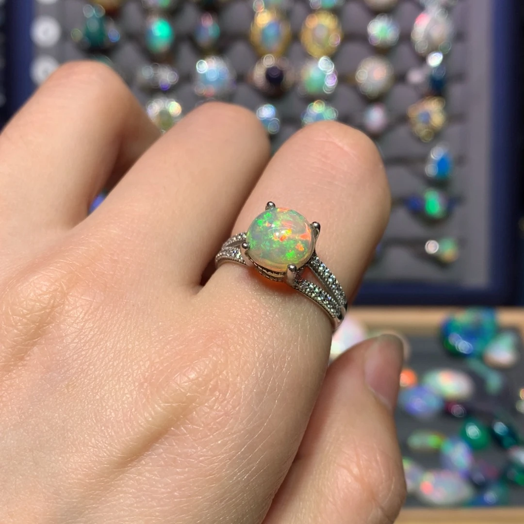 欧泊银S925镶嵌戒指款式