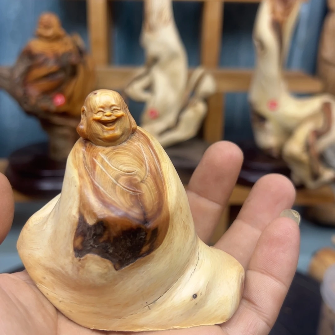 木利*贞崖柏木摆件手把件