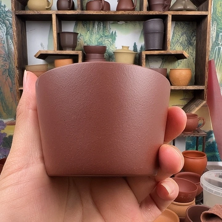 紫砂茶杯拙器甄选，纯原本矿。