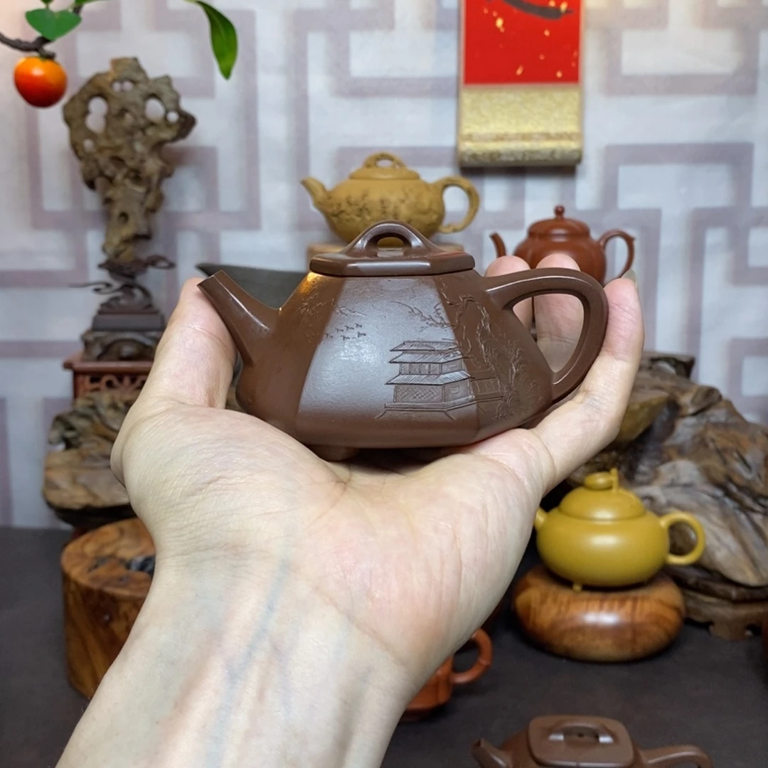 疯**炮紫砂茶具紫泥六方子冶石瓢