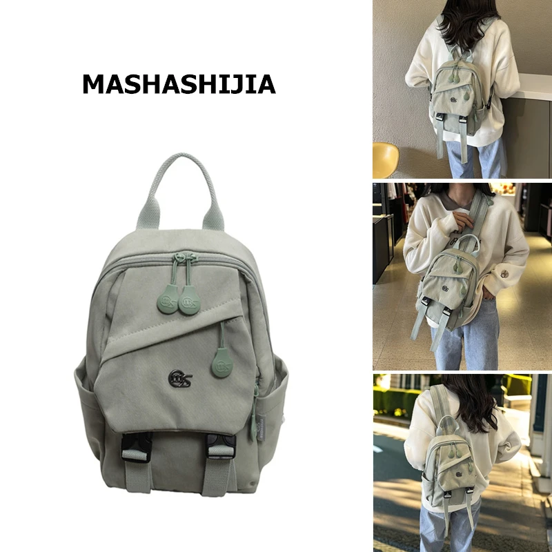 2025多功能纯色潮流双肩百搭包单肩简约通勤胸前时尚包包轻便韩版