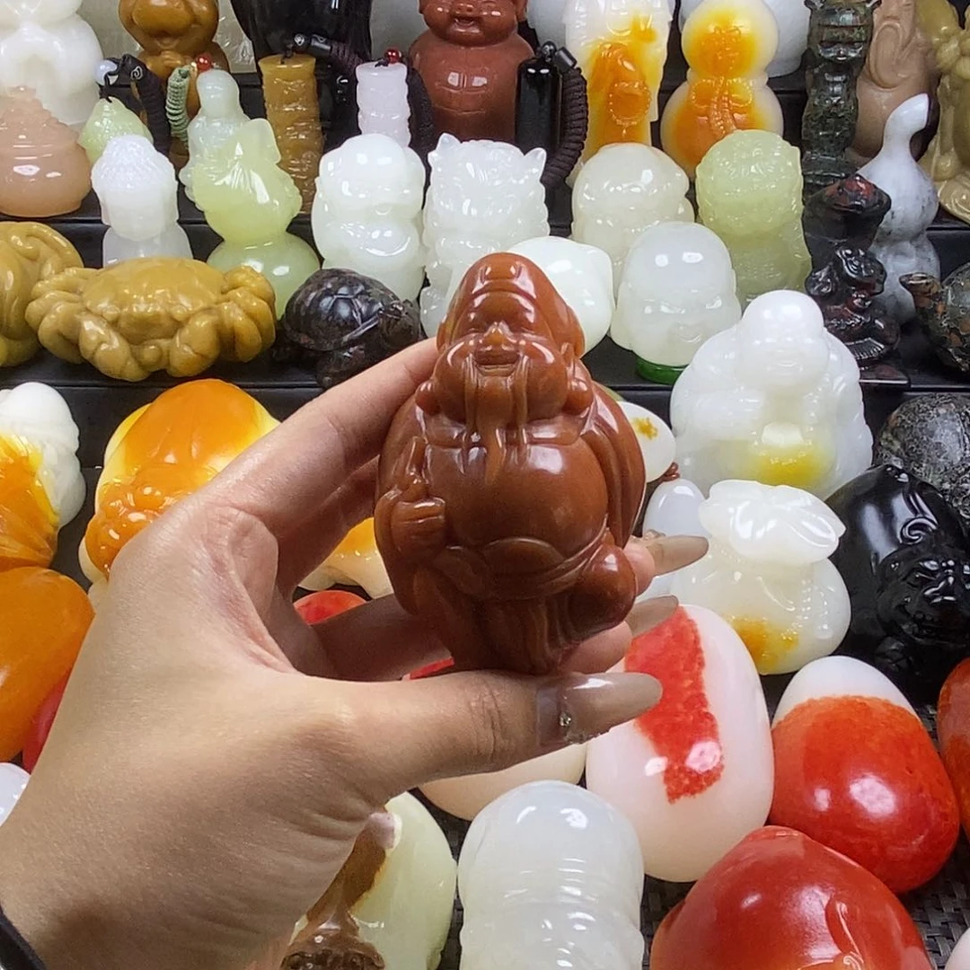 无花朵原石雕刻把件