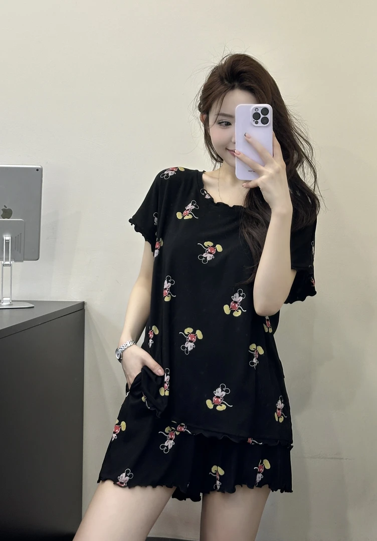 Disney/迪士尼大榕家【新款米奇短袖】时尚高定女款家居服睡衣