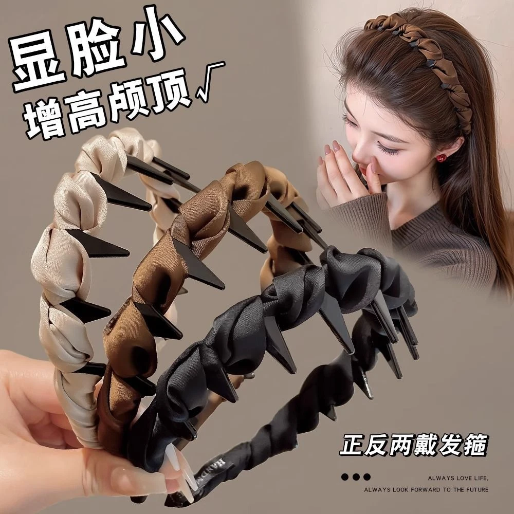 高颅顶发箍女款高级感洋气时尚头箍2025新款防滑带齿压发发卡头饰