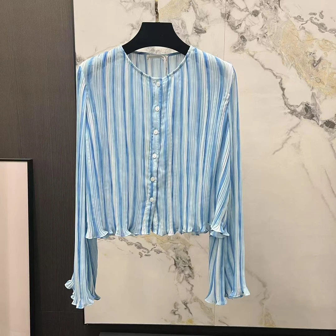 25S夏季新款压褶上衣!高端压褶系列!原厂订单!高级好看百搭!