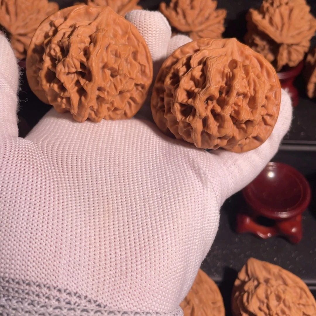 文玩核桃把件48官帽