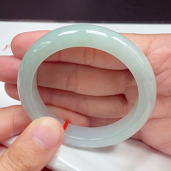 翡翠未镶嵌手镯54圈口