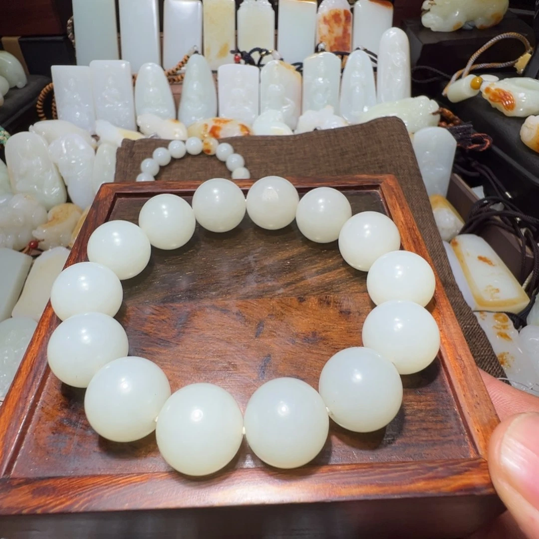 和田玉手串未镶嵌恒*