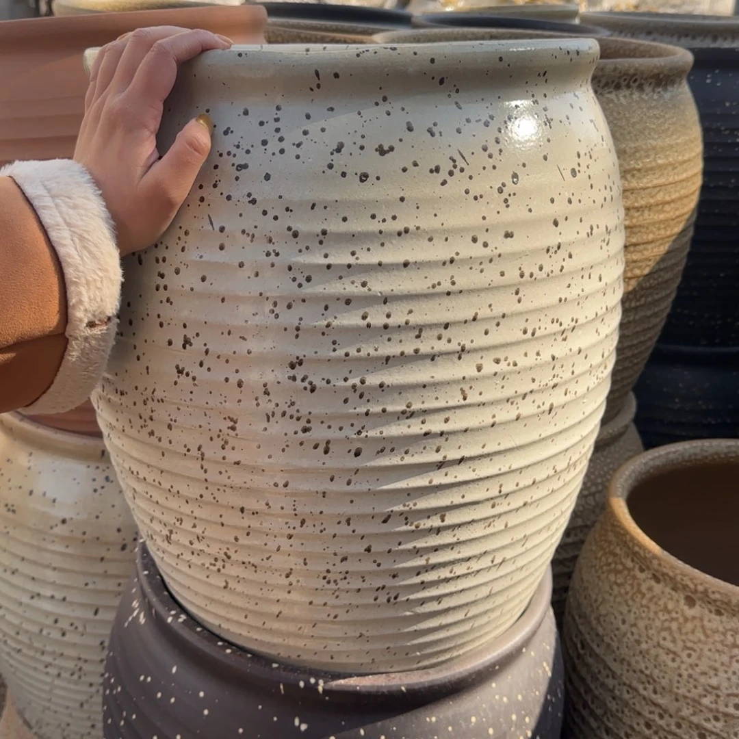 紫砂花盆口35高50宜兴紫砂