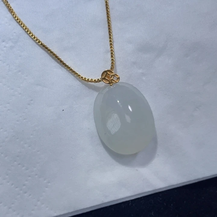 吊坠(不含链)18K金镶嵌翡翠