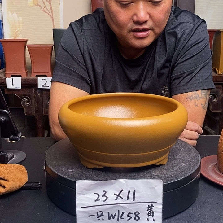 紫砂花盆货号一只WK58