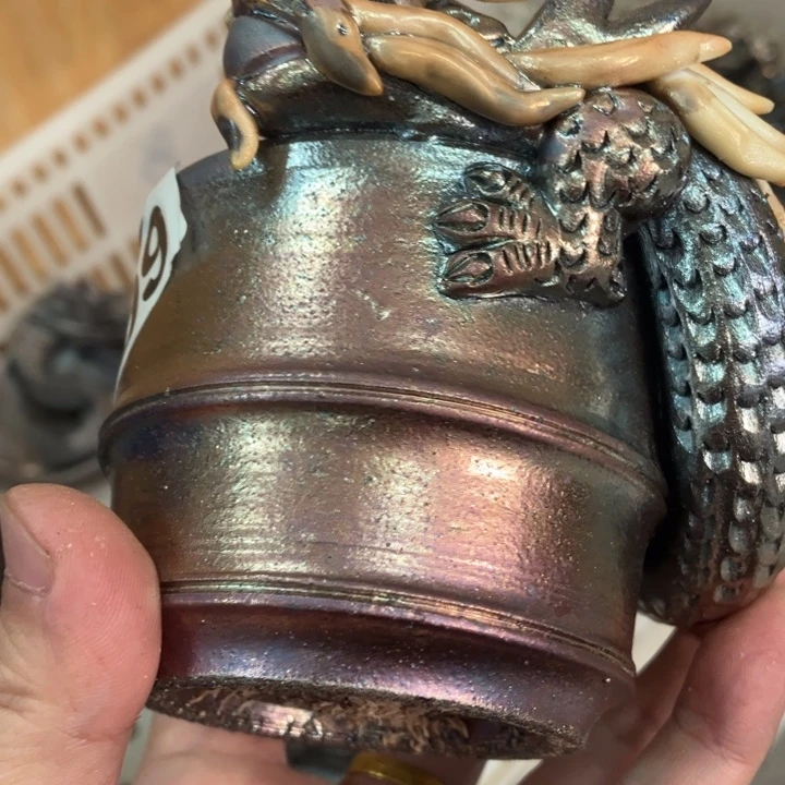 柴烧杯子与宝瓶大放漏