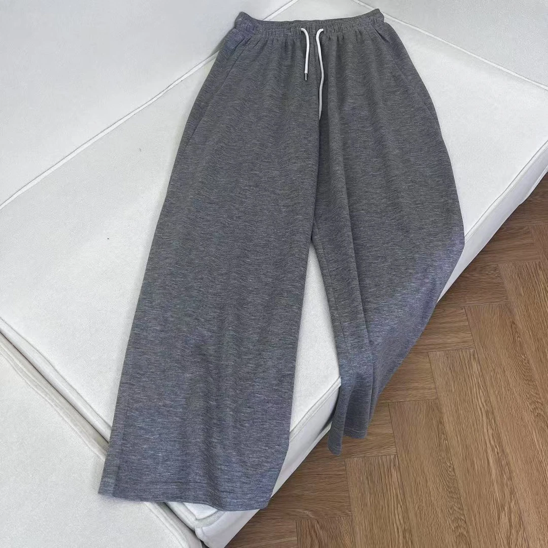 复古休闲风春季薄款百搭宽松显瘦卫裤H4648